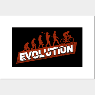 Cycling Evolution Bicycle Cyclist Gift Posters and Art